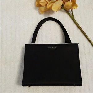 Kate Spade Retro style black satin handbag